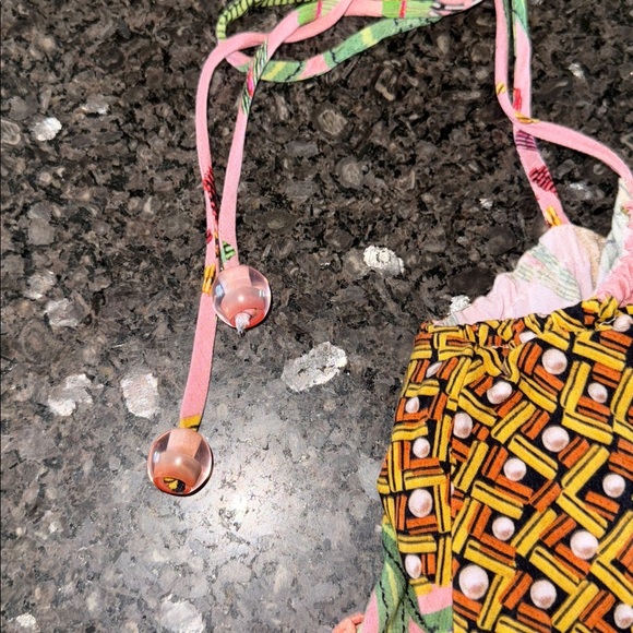 Farm Rio Mixed Fruit Ruffled Crop Top - Picture 5 of 10